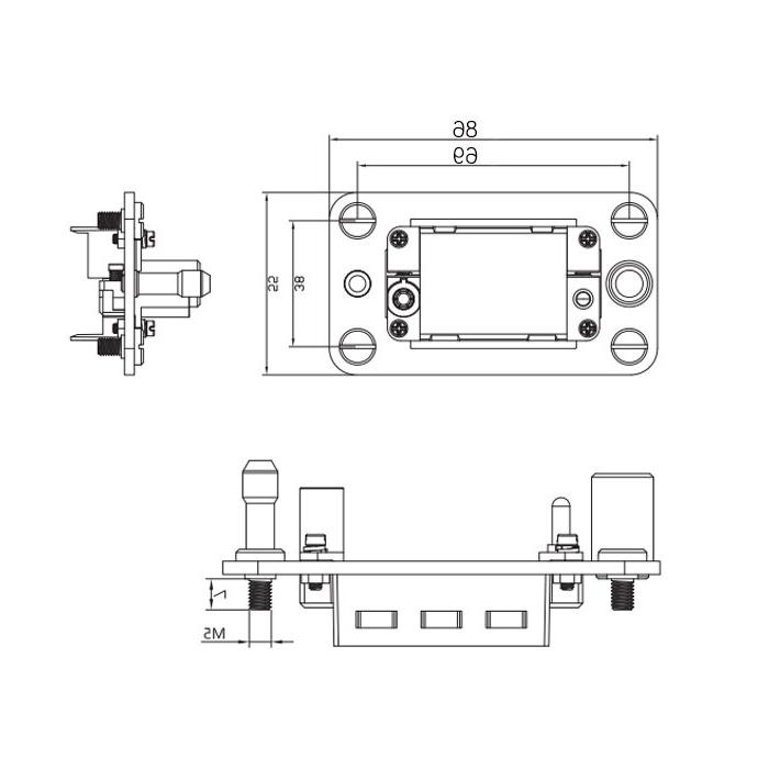 Gas/electric quick change module, ADAPTS 2 standard modules, H6B-M2-F, 09140061001